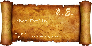 Méhes Evelin névjegykártya