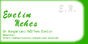 evelin mehes business card